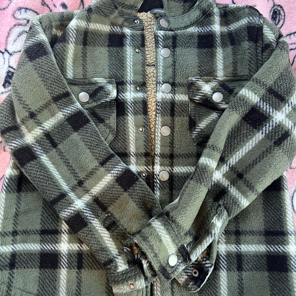 Kids Green Plaid Jacket